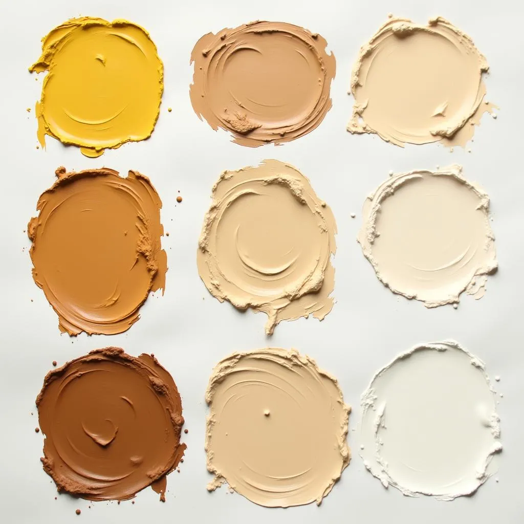 Artist Palette with Natural Earth Pigments for Beige