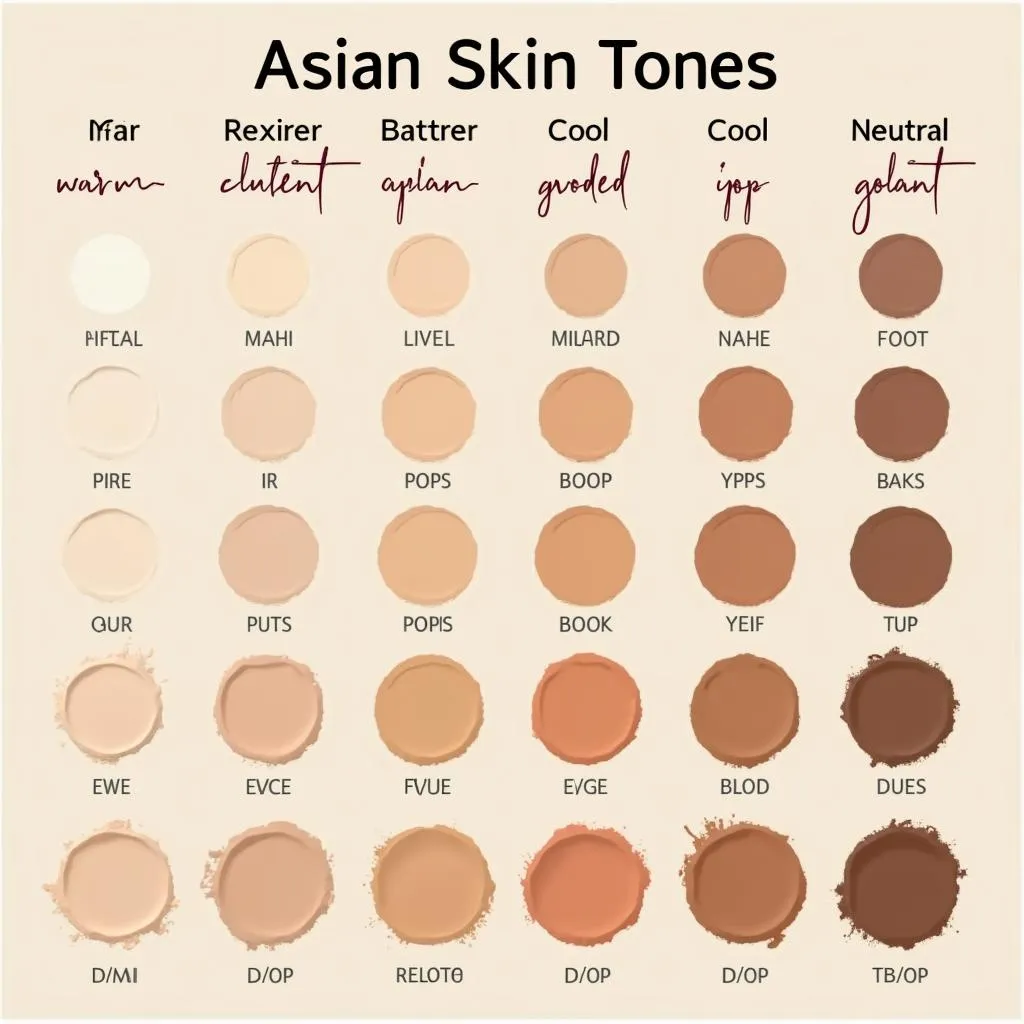 Asian Skin Tone Chart