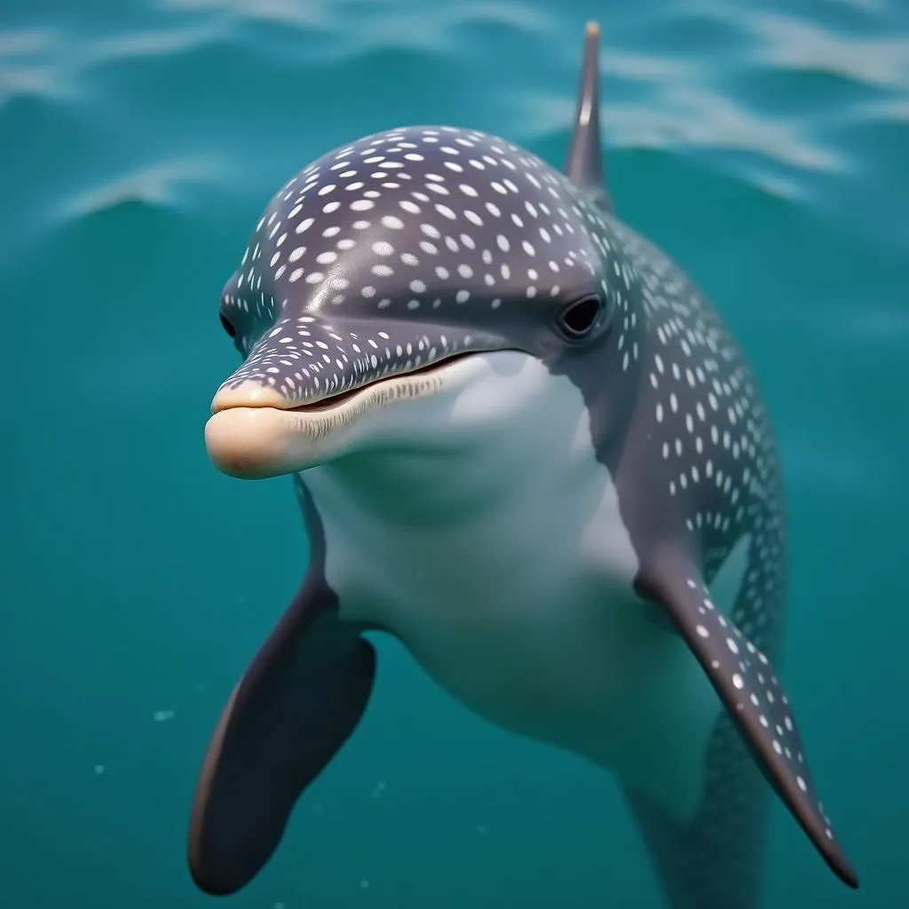 Atlantic Spotted Dolphin with Unique Spot Patterns