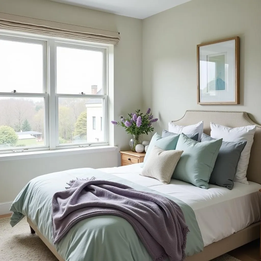 Bedroom with Cool Tone Accents