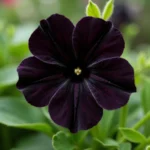 Black Petunia in a Garden