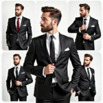 Black suit white shirt tie combinations