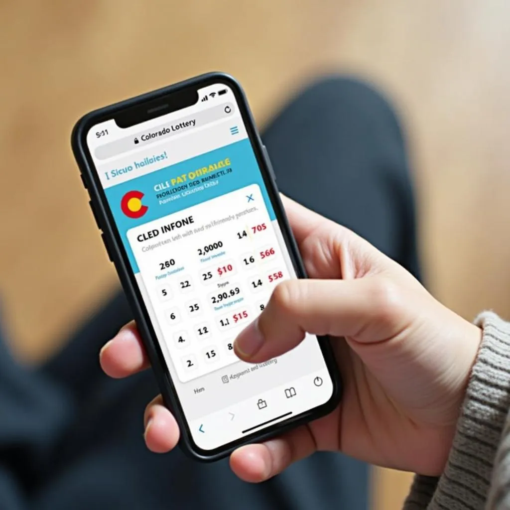 Checking Colorado Lottery Numbers on Phone