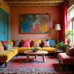 Vibrant Color Palette for a Living Room