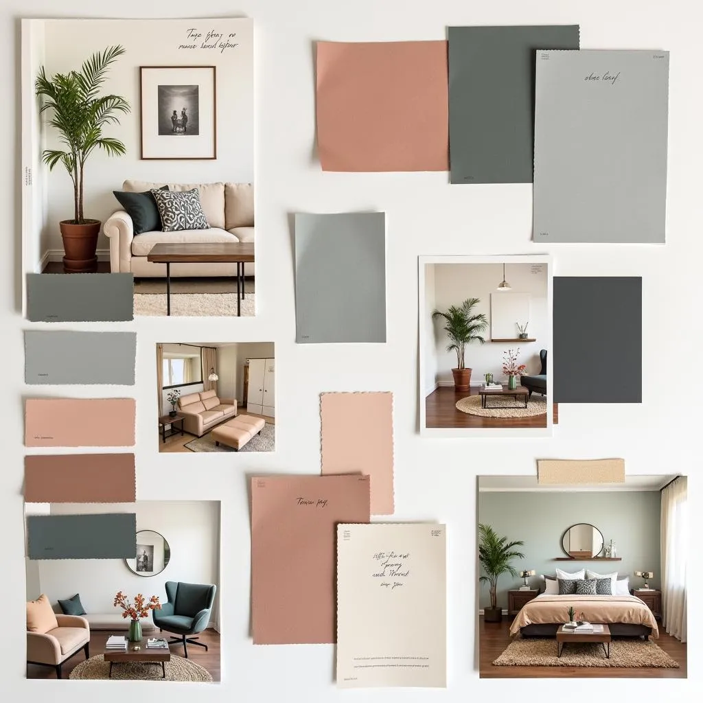 Color palette mood board