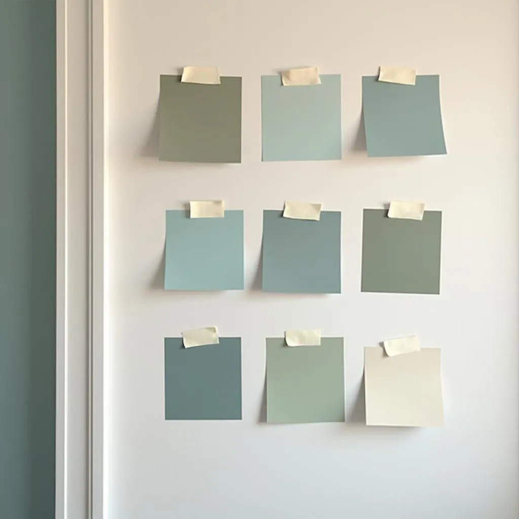 Testing Color Swatches on a Wall 