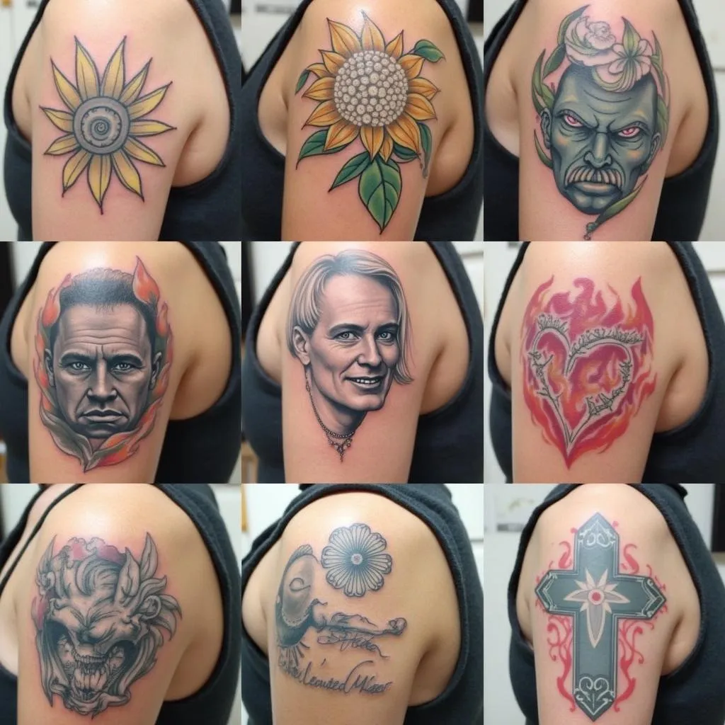 Examples of color tattoo cover-ups