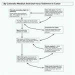 A flowchart outlining the process for requesting medical aid in dying under the Colorado End-of-Life Options Act