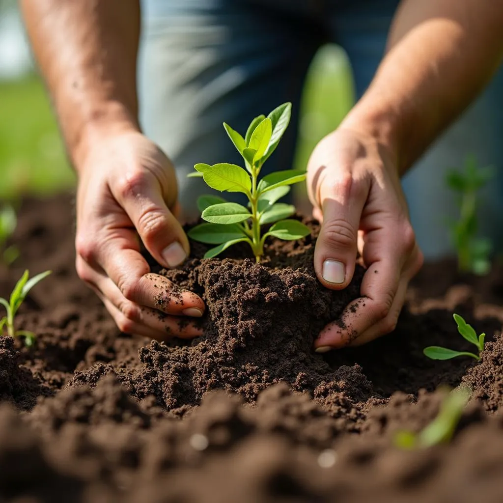 Colorado Gardener Preparing Soil for Seeding