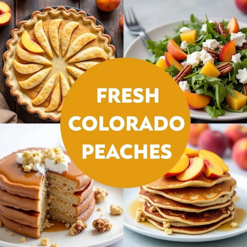 Assortment of dishes made with fresh Colorado peaches