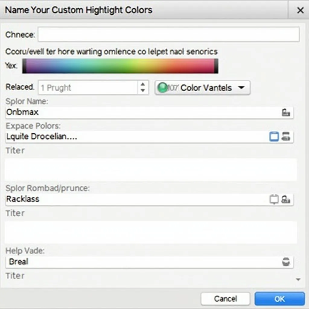 Screenshot of Custom Highlight Color Creation Window in Adobe Acrobat Pro