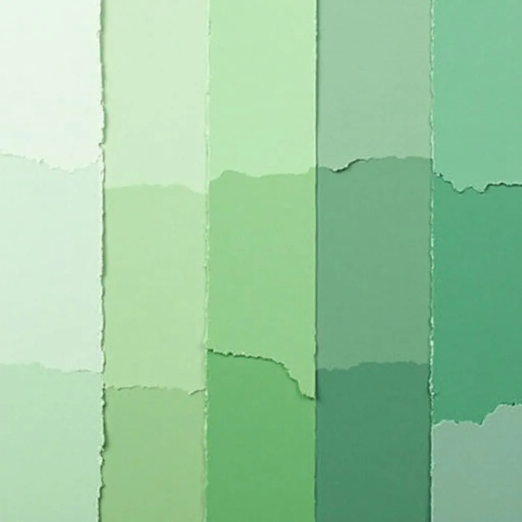 Different Shades of Kelly Green Paint