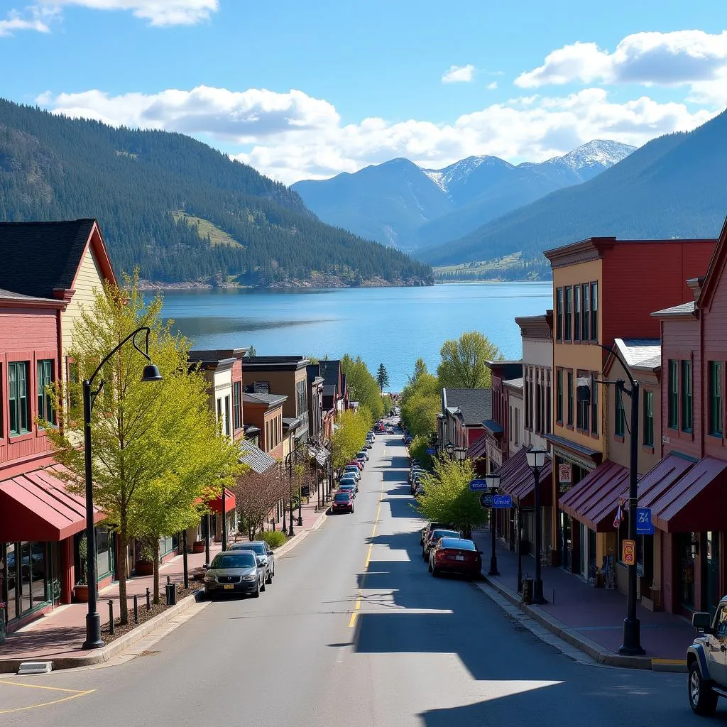 Frisco, Colorado with Lake Dillon