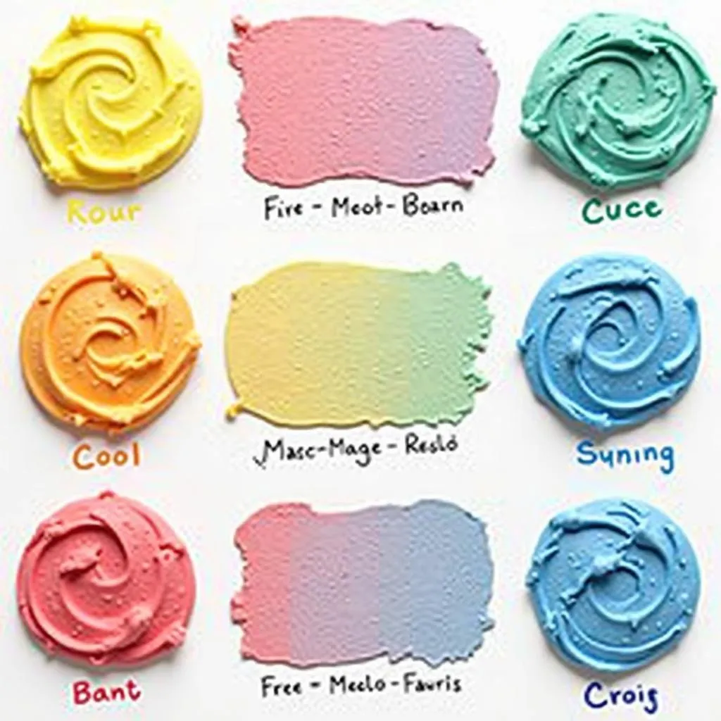 Frosting Color Swatches