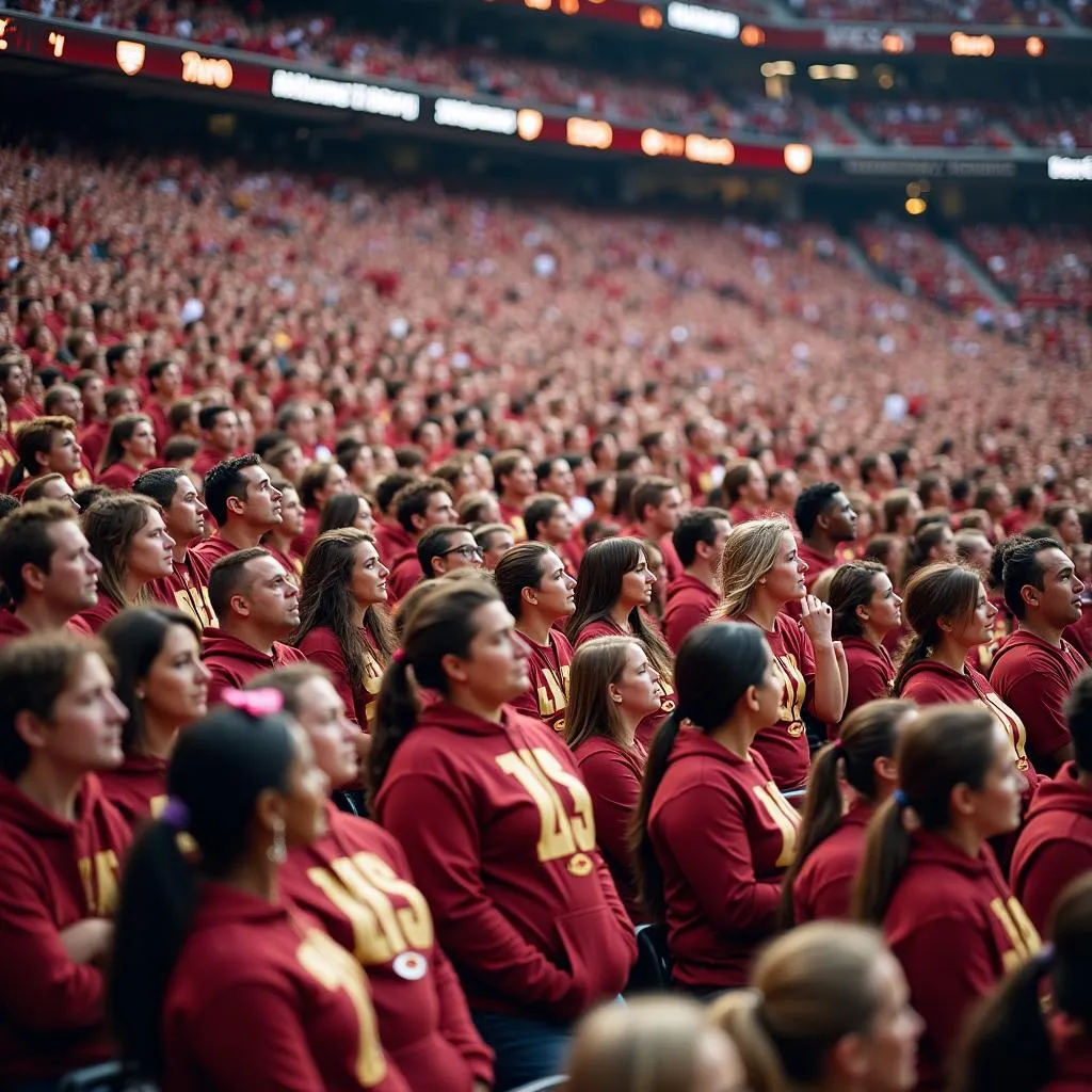 FSU fans wearing garnet and gold