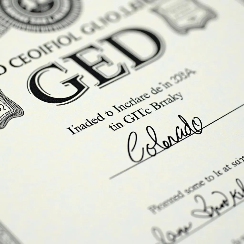 GED Certificate in Colorado