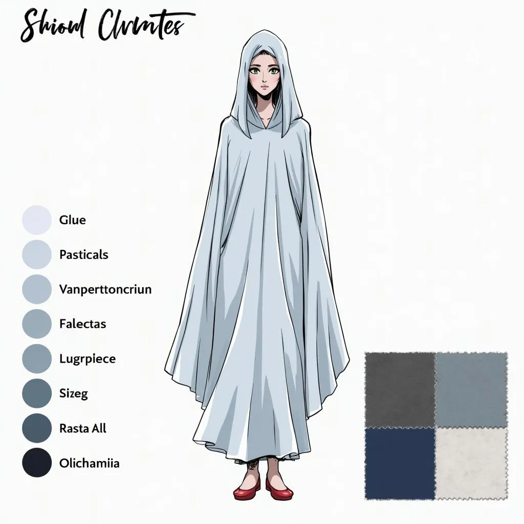 Ghost Costume Design with Color Palette