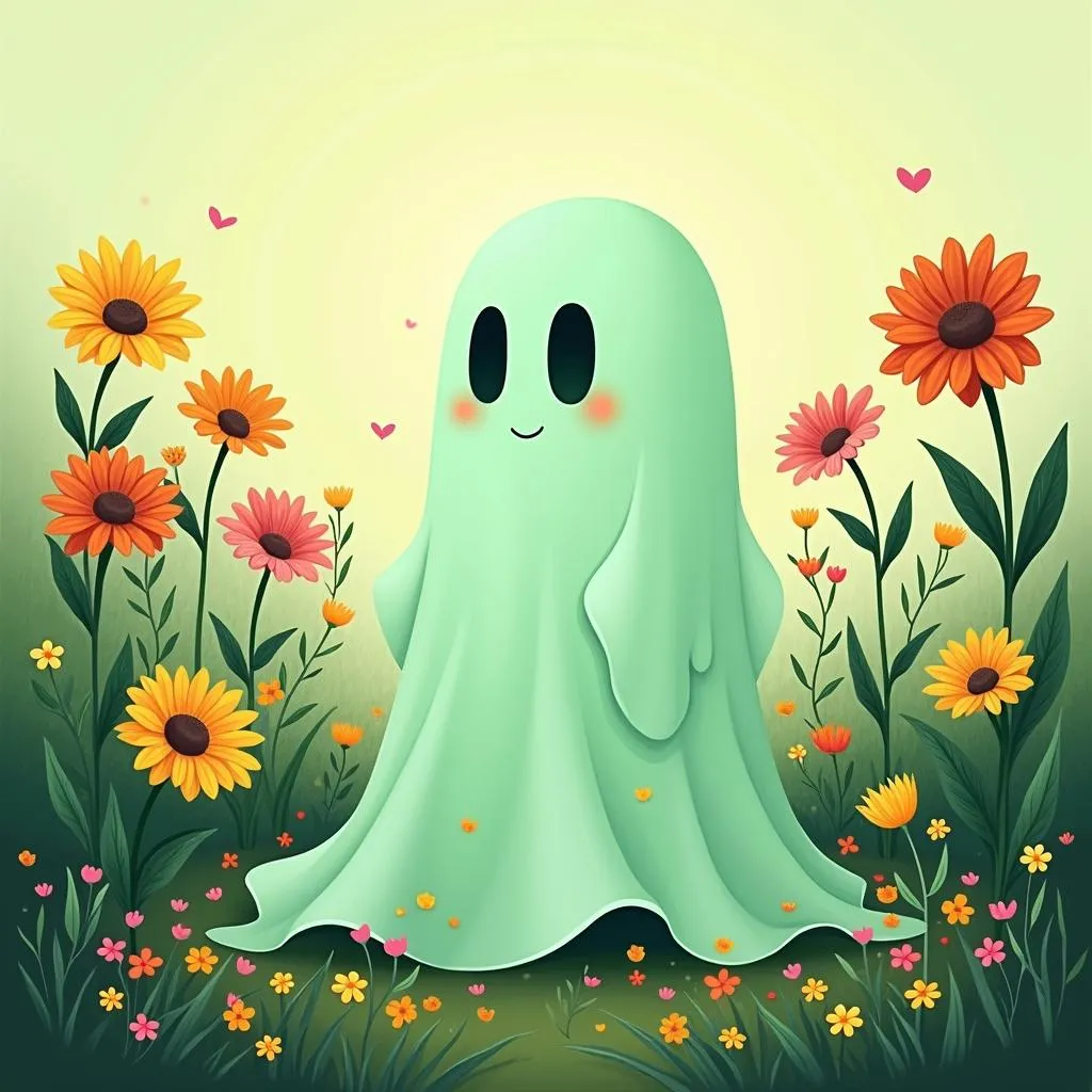 Ghost in a Garden Absorbing Colors