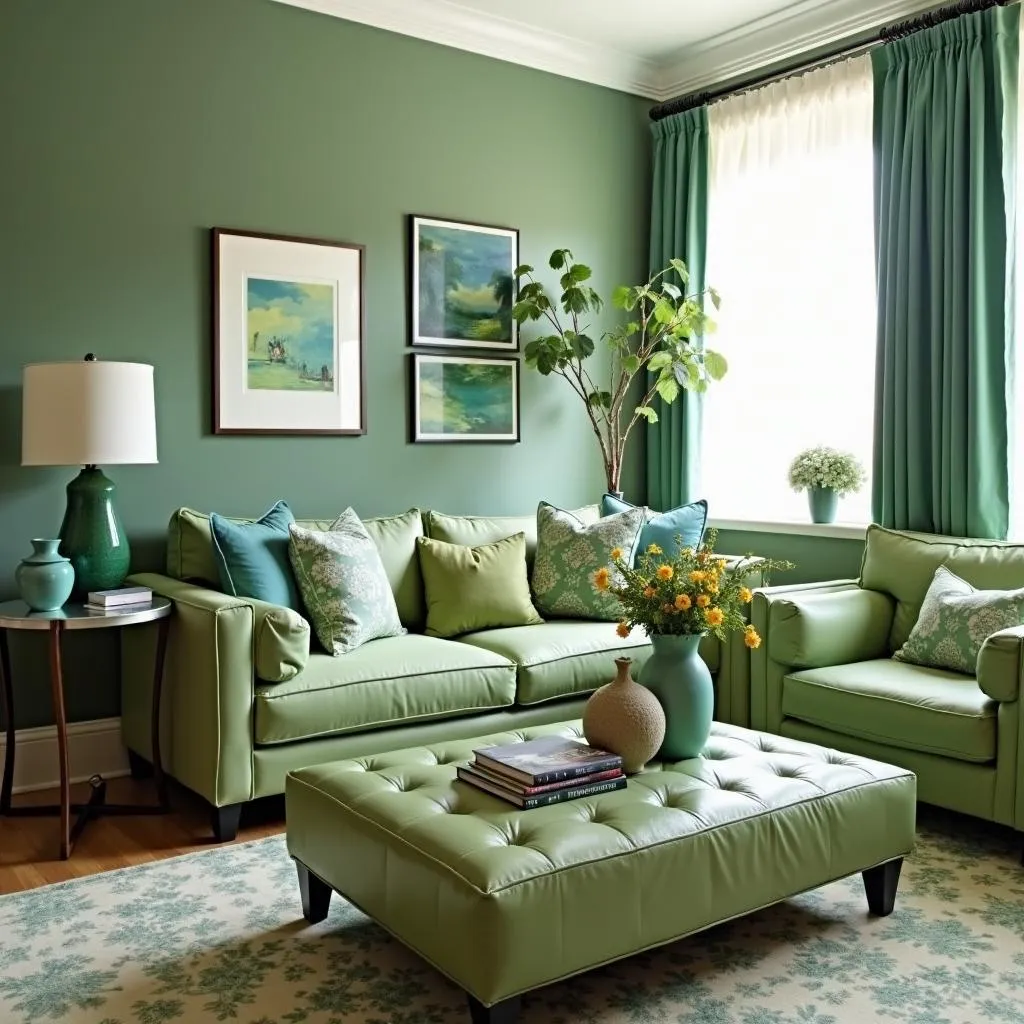 Interior Design with Kelly Green Accents