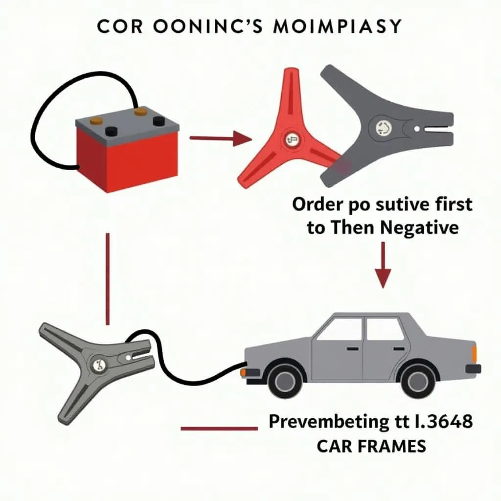 Jumper Cables Connected to Car Battery