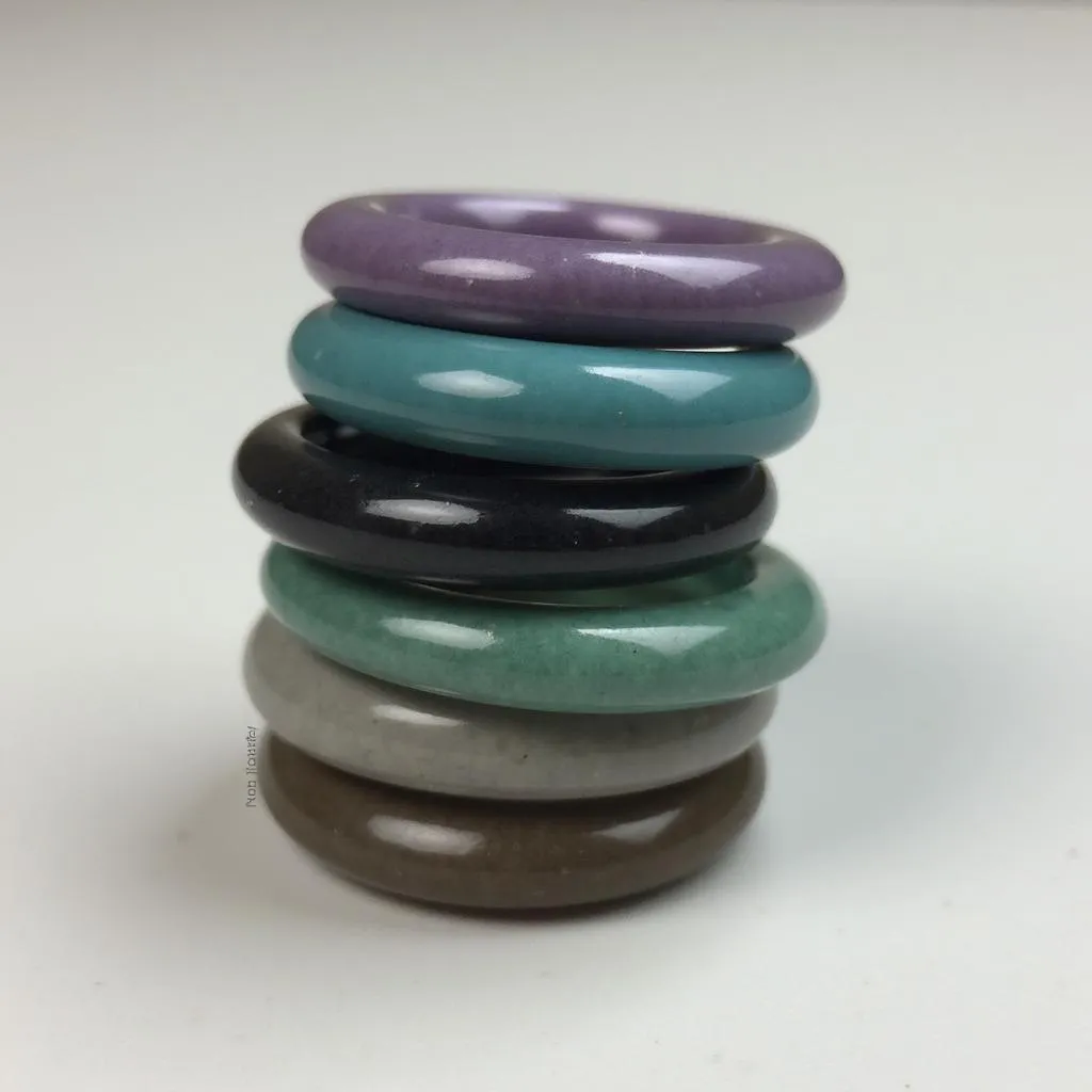 Mood ring displaying cool and neutral colors