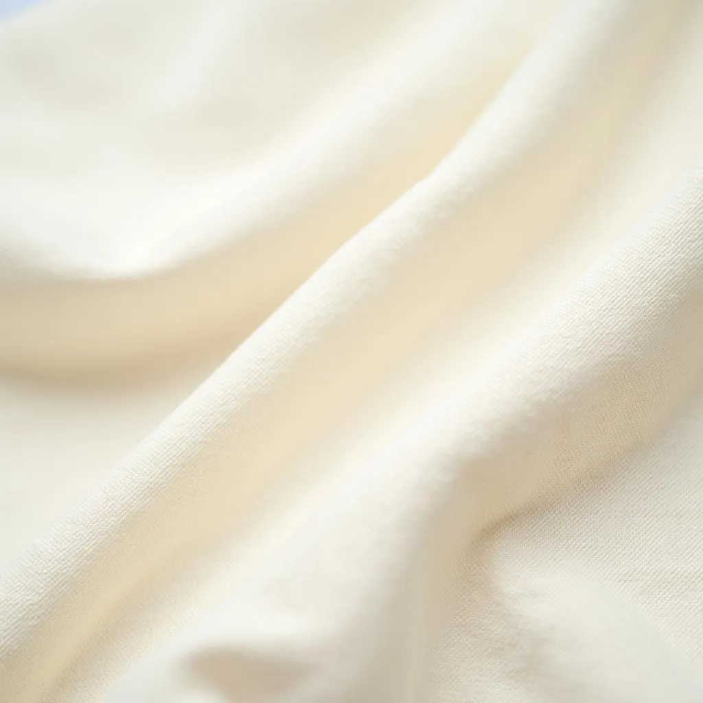 Close-up of Natural Muslin Fabric Texture