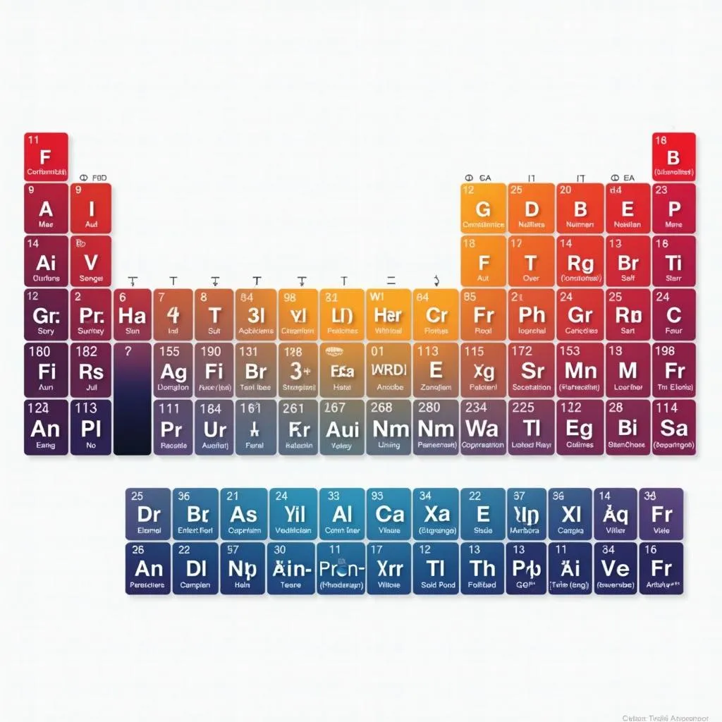 Periodic Table with Electronegativity Gradient