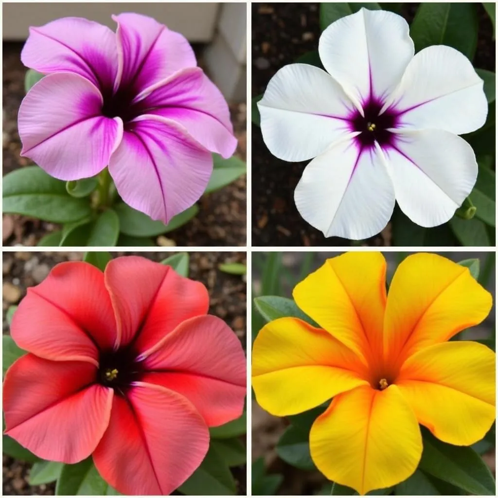 Petunia Flowers in Different Colors