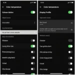 Phone color settings screenshot