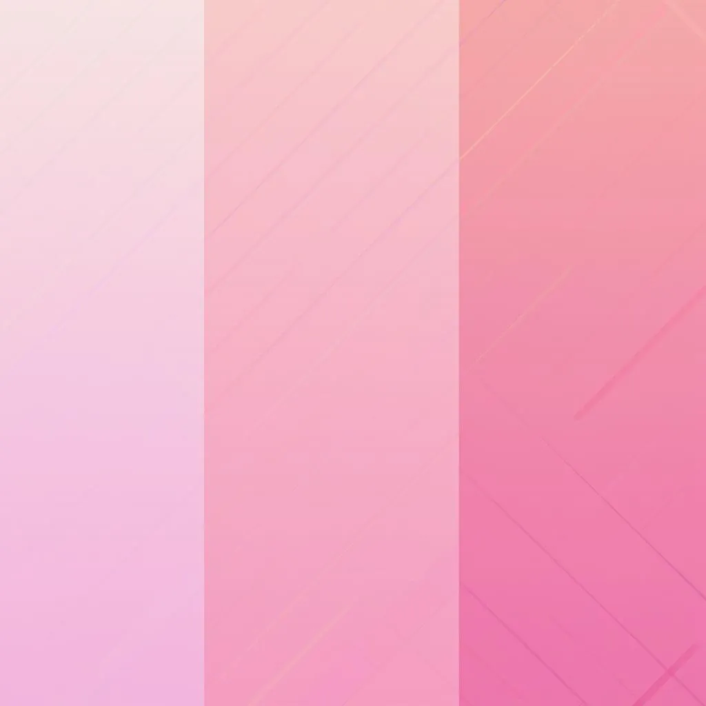 Different shades of pink in a color palette