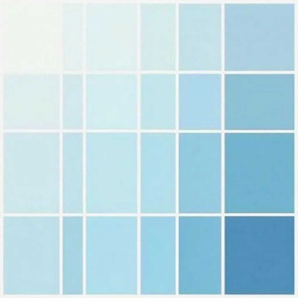 Various shades of sky blue