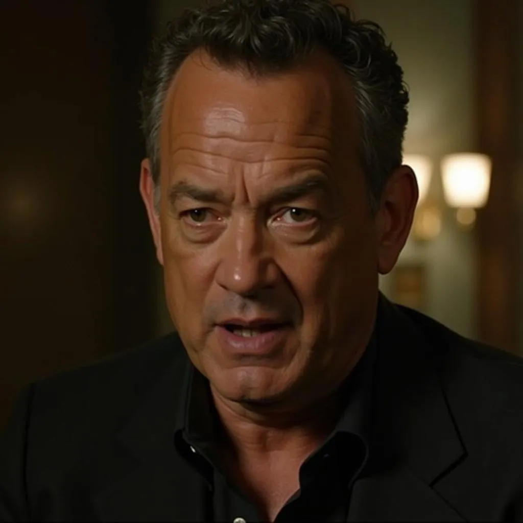 Tom Hanks in an Emotional Scene from a Movie