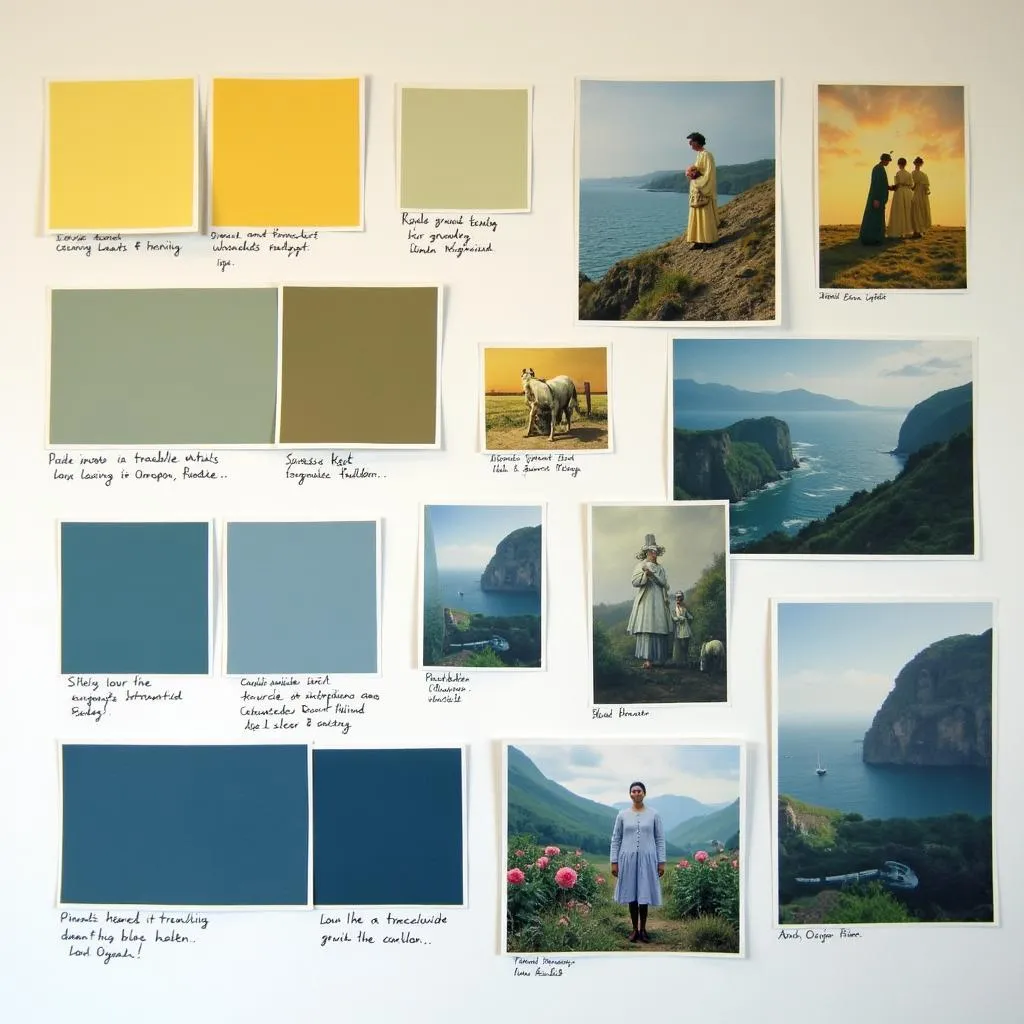 Yellow and Blue Color Variations Mood Board