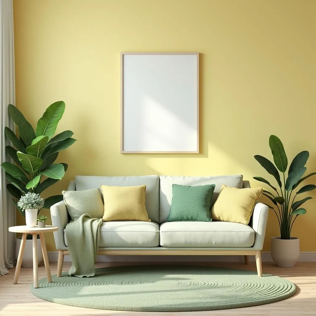 Yellow and Green Living Room