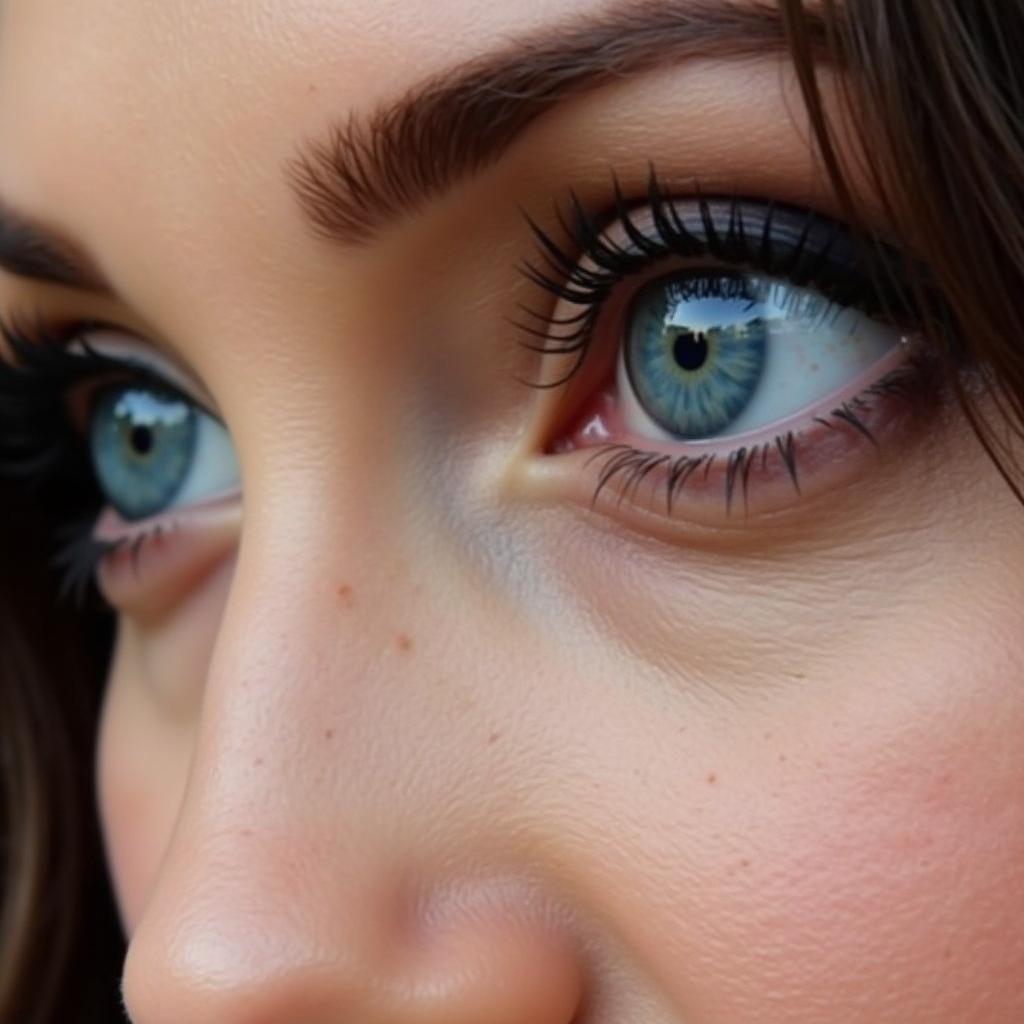 Angelina Jolie's Blue Eyes Closeup