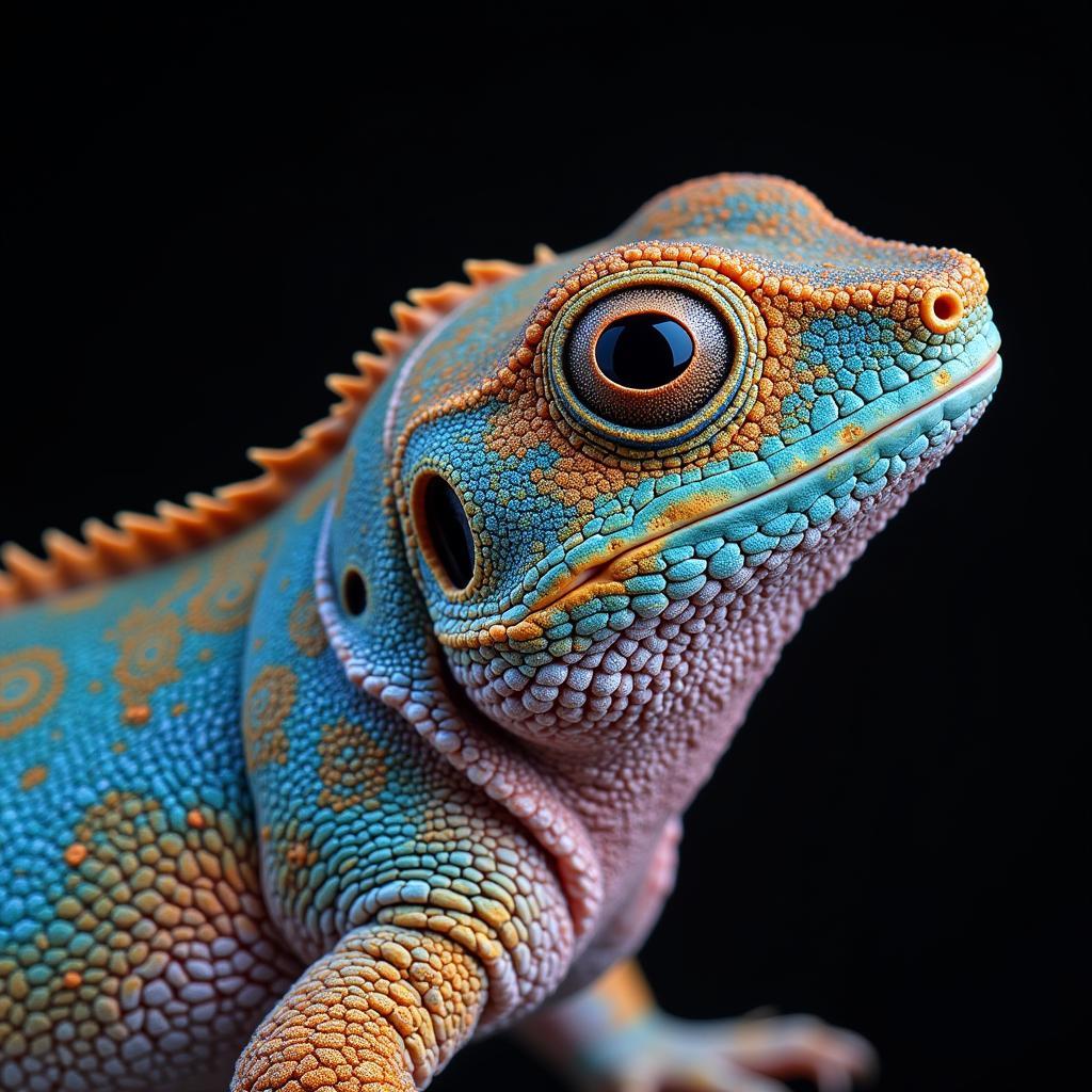 An Anolis Lizard Changing Color