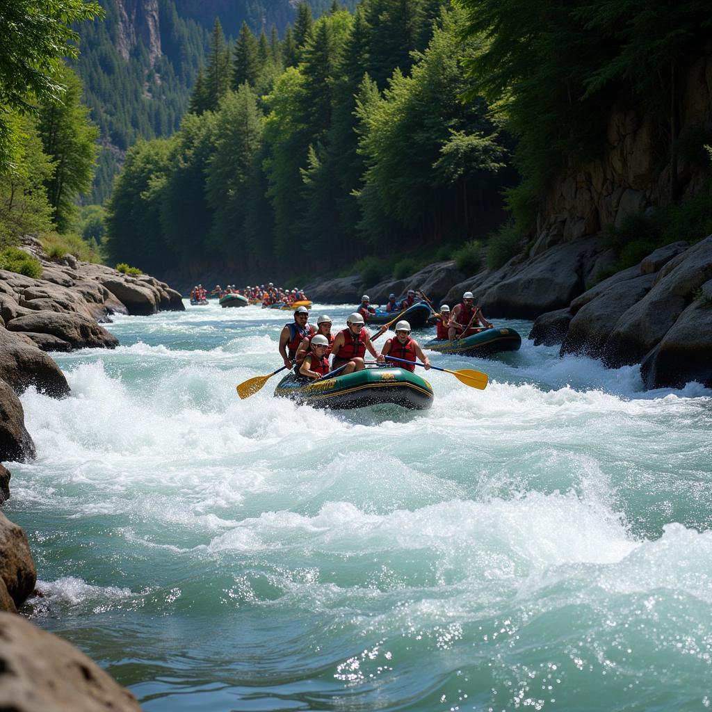 Whitewater rafting on the Arkansas River near Cañon City