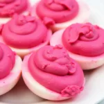 Pink Deviled Eggs Dyed with Beetroot