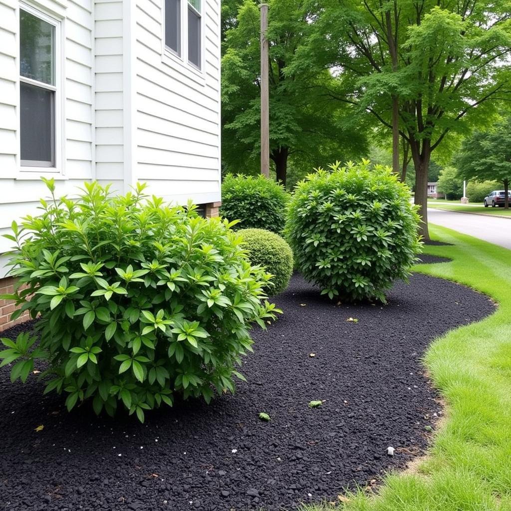 Black Mulch for White House