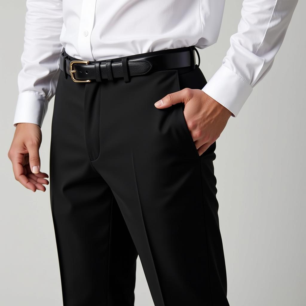 The Classic Black Pants and White Shirt Combination