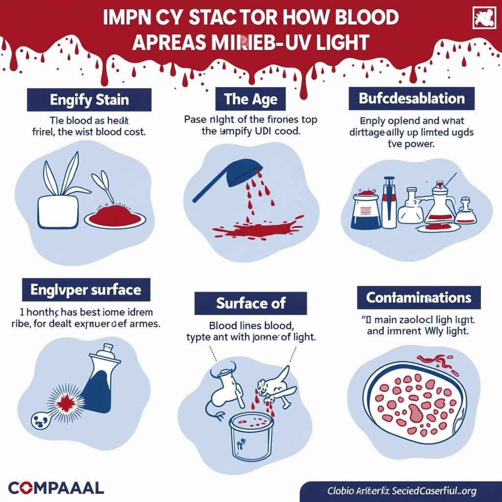 Factors influencing blood fluorescence under UV light