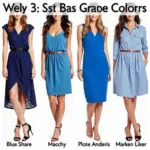 Stylish shoe options for blue dresses