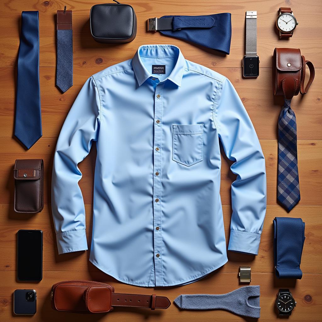 Blue Shirt Accessories