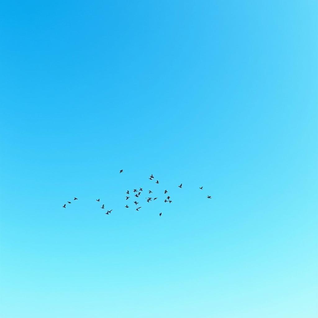 Dream of Blue Sky with Birds