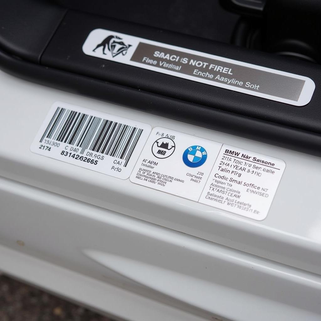 BMW Color Code Sticker