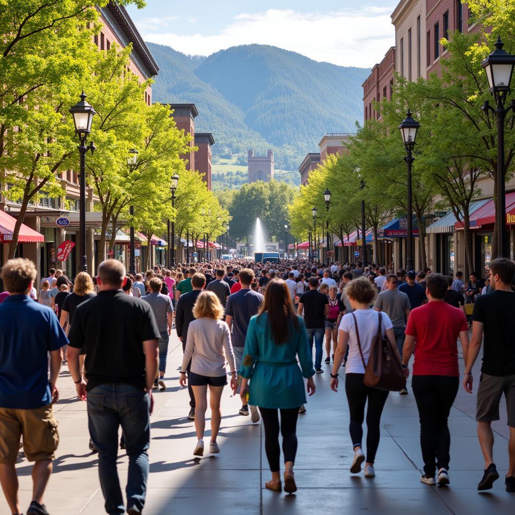 Pearl Street Mall in Boulder, Colorado