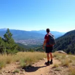 A hiker enjoying the view in Boulder