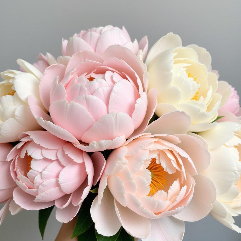 Bouquet of Pastel Peonies