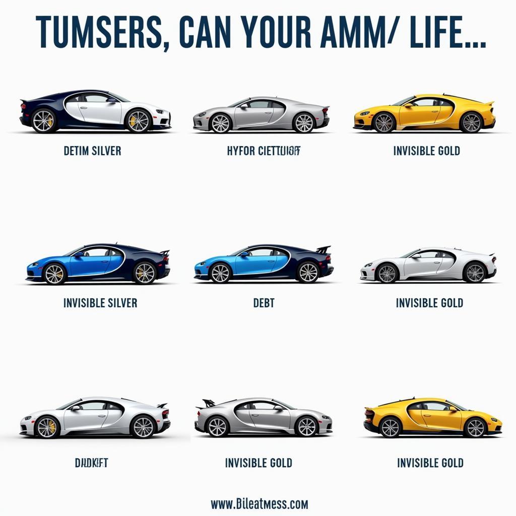 Humorous Bugatti Color Chart Related to the Meme