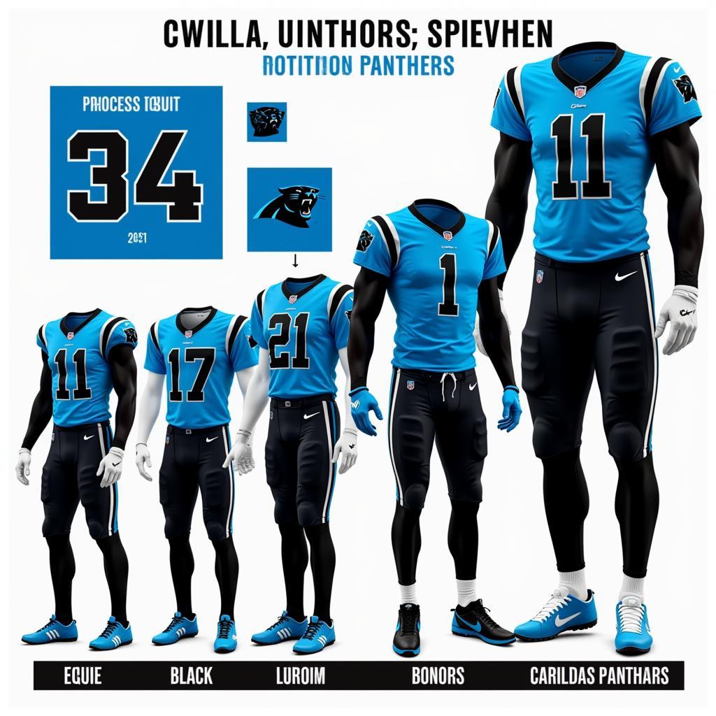 Carolina Panthers uniforms throughout the years